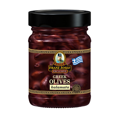Grécke čierne olivy Kalamata v slanom náleve 